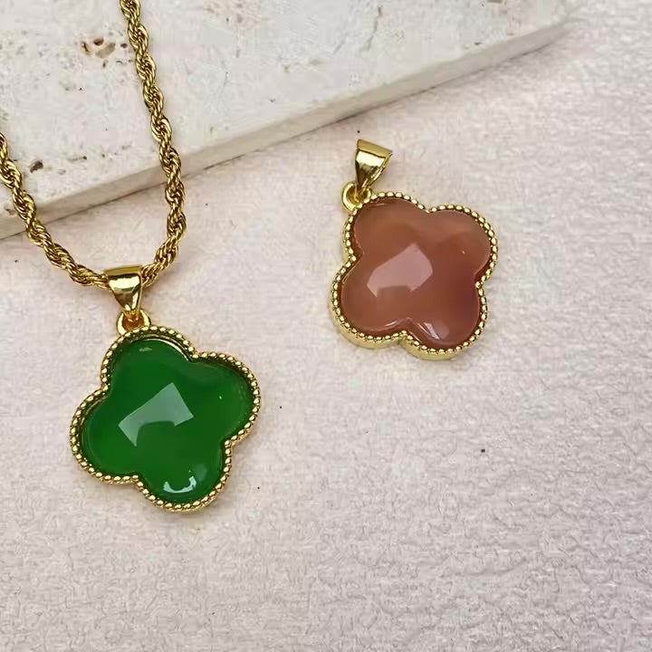 Jade Clover Necklace